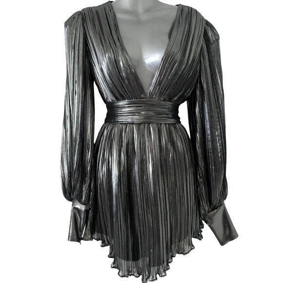 New Arrivals Dresses & Skirts - NWT $1,135 New Arrivals Sz38 (S/M) Black Metallic Cocktail Formal Dress